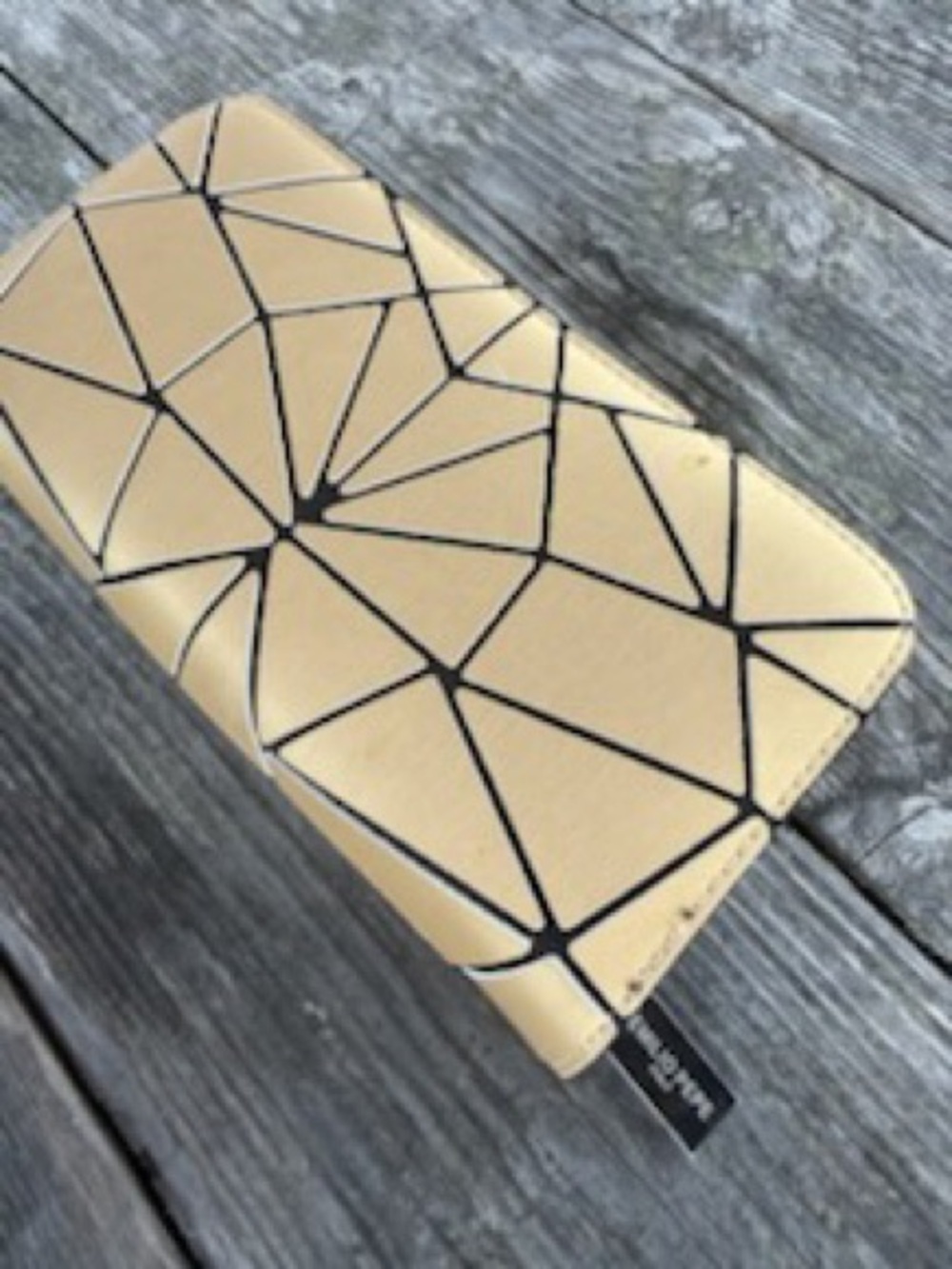 EMILIO PEPE Gold Geometric Pattern Wallet
